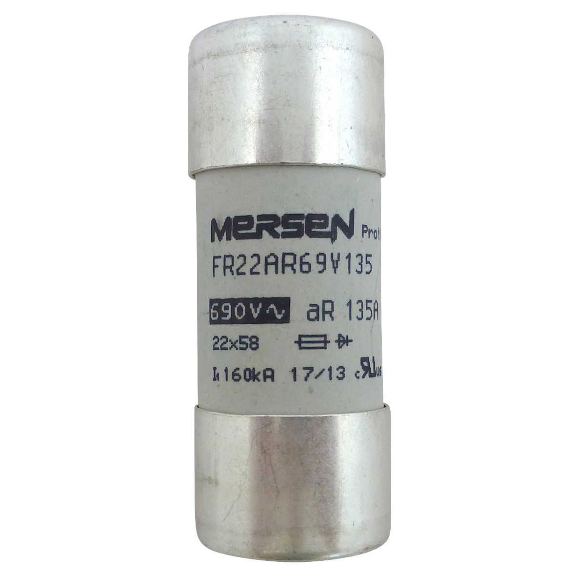G1027324 - Cylindrical fuse-link aR 690VAC 22x58, 135A, without indicator
